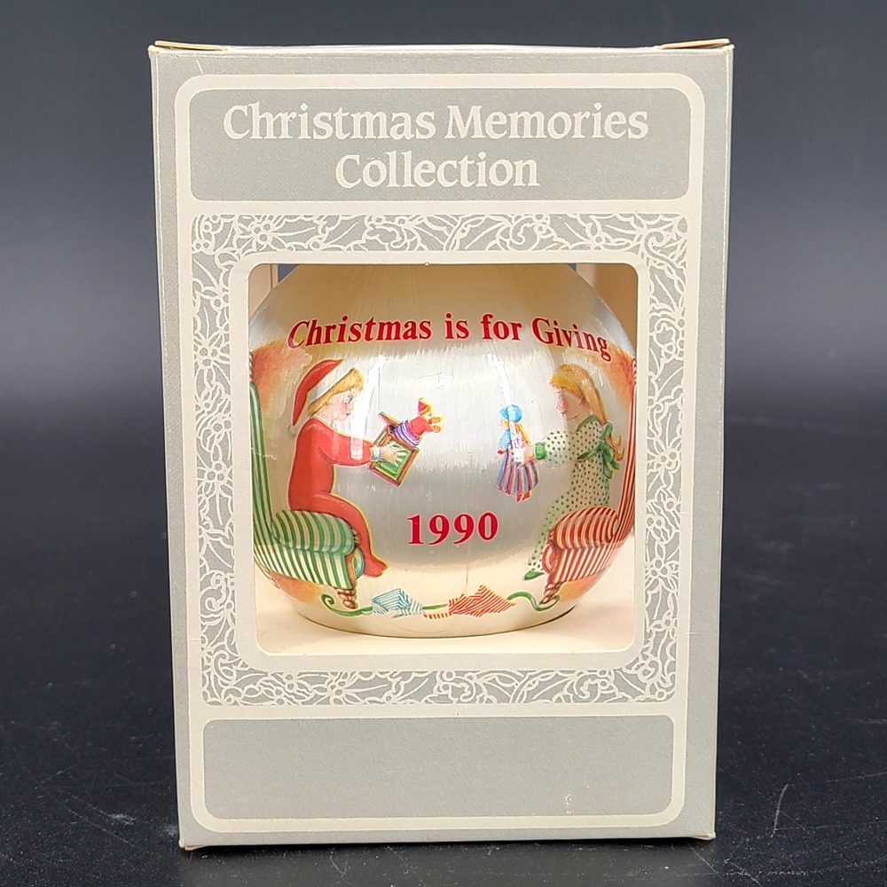 Vintage 1990 Christmas Memories Satin Ornament General Foam Plastics USA